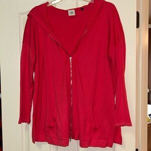 Cabi pink lightweight dual zip cotton jacket